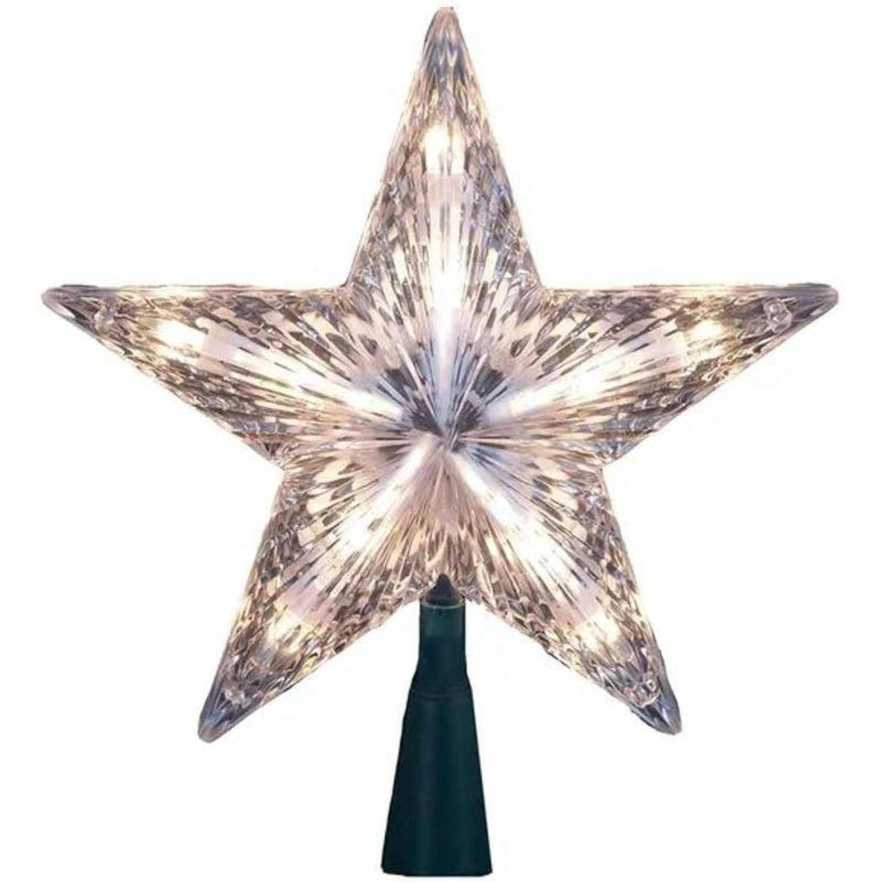 Ensemble de 10 lumières Star Treetop, 7 po, transparent