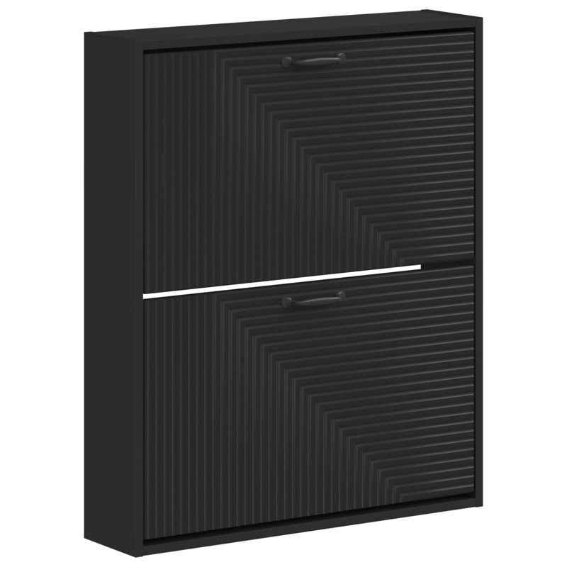 Flip Down Shoe Storage, 86 cm H x 71 cm W x 17 cm D, Black