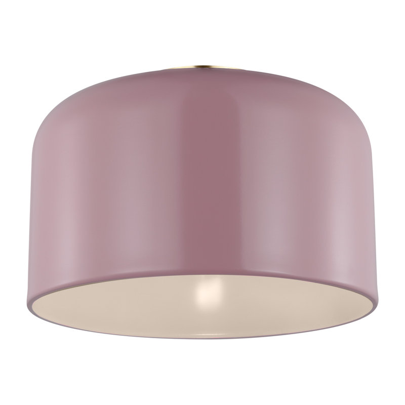 1 - Light Flush Mount, 7" H x 10.75" W x 10.75" D, Rose
