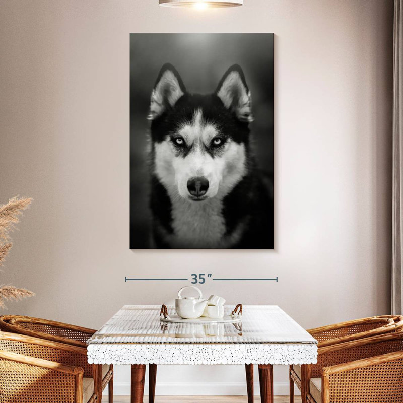 Brampt Serious Siberian Husky, 51" H x 34" W