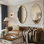 Ensemble de 2 miroirs muraux asymétriques modernes avec cadre en alliage d'aluminium, miroirs suspendus décoratifs irréguliers pour salle de bain, chambre à coucher, salon et entrée