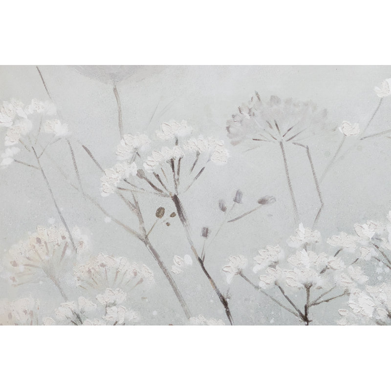 Hand-painted misty flowers acrylic painting