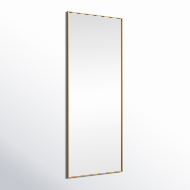 Sabine Metal Rectangle Wall Mirror, 72" x 30", Brass