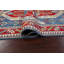 Tapis bleu noué à la main de conception unique 6 pi 6 po x 9 pi 8 po