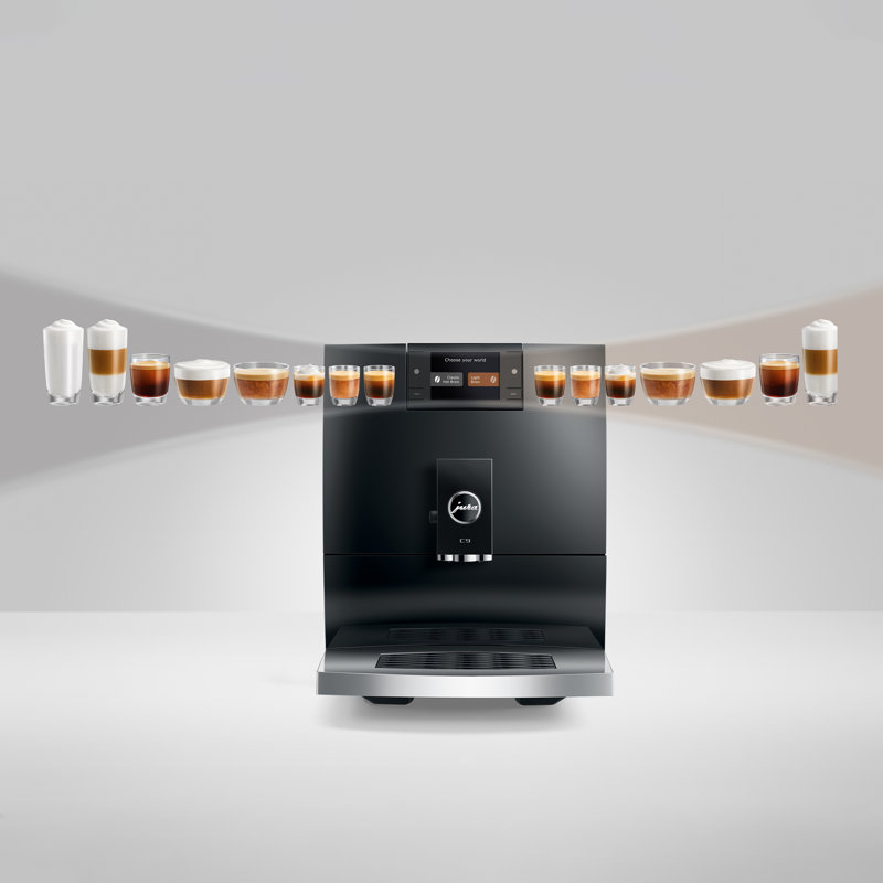 C9 Piano Black Automatic Coffee Machine, Black