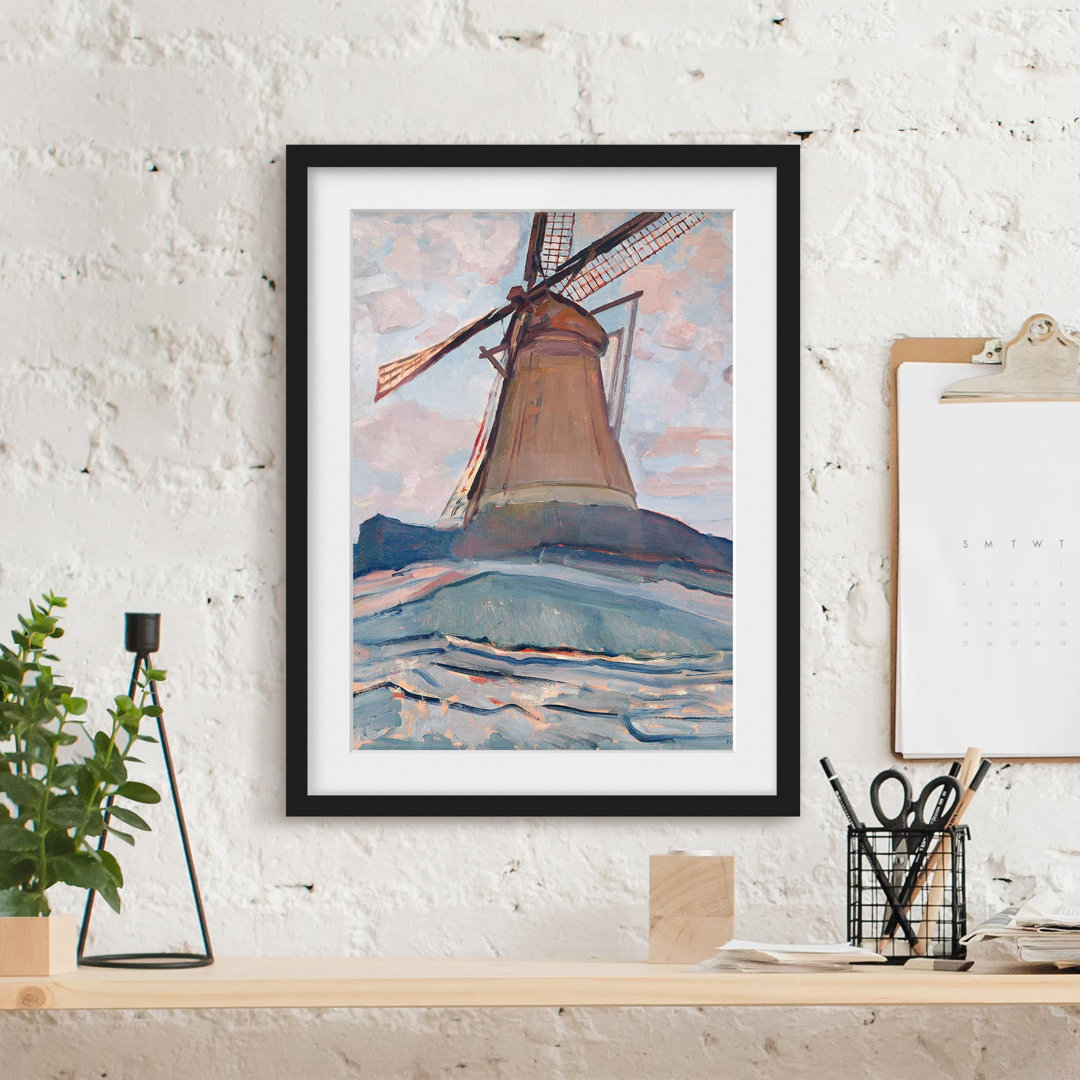 Gerahmtes Poster Windmill von Piet Mondrian