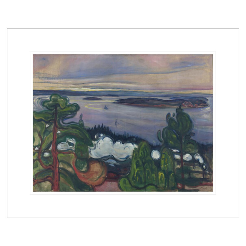 «Train Smoke» par Edvard Munch, impression giclée sur cadre, H 17,75 po x l 21,47 po