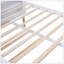Grand lit plateforme avec rangement et tablettes gigognes TG, blanc