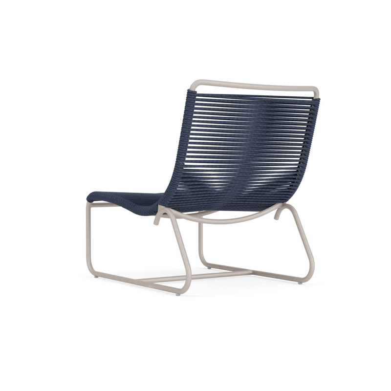 Walter Lamb Outdoor Lounge Chair, Dove Smooth/Marine