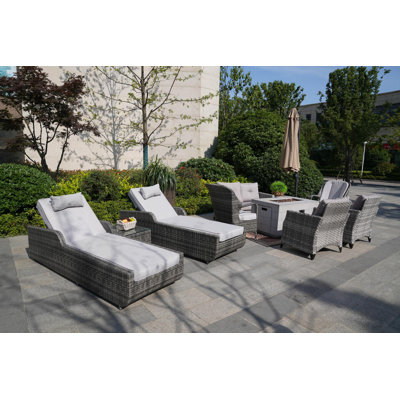 8 - Person Patio Conversation Set with Cushions