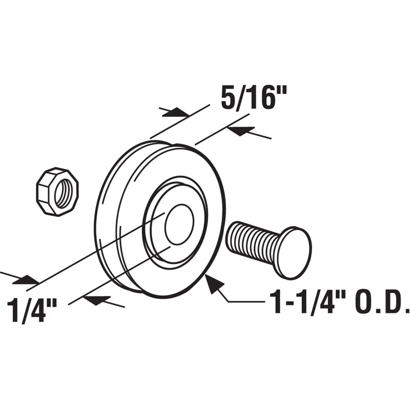 Roulements à billes en acier Prime-Line, Or / argent, H 5,35 po x l 3,75 po x P 0,75 po