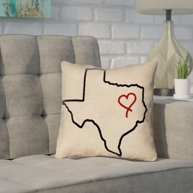 Oreiller Katelyn Smith Texas Love, 16 po x 1 po, Faux lin, Coussin