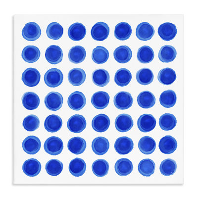 Blue Dots Uniform Pattern Canvas, design by Martina Pavlova