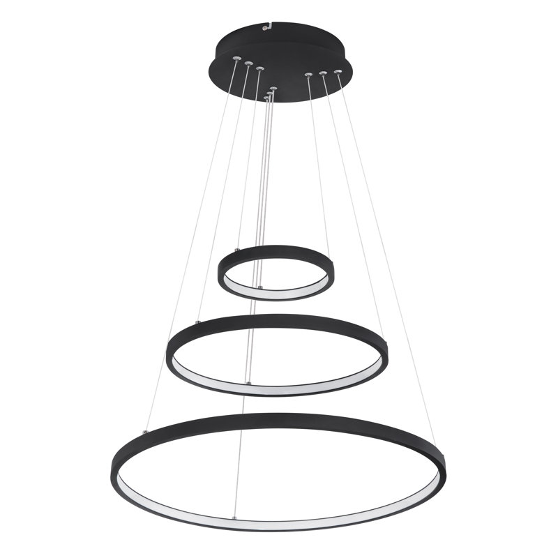 Biegel 1 - Light LED Crystal Pendant, Matt Nickel