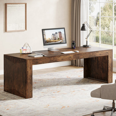 79 Inch Extra Long Desk, Two Person Desk Double Desk For Home Office, Large Writing Desk For Office