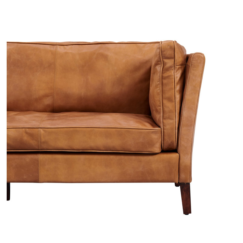 Causeuse en cuir Kenmore - brun clair