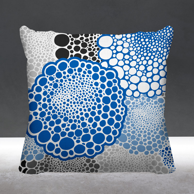 Coussin Bryony, L 17 po x H 17 po, Bleu