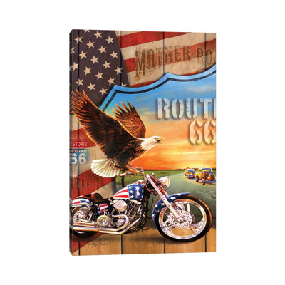 Patriotic Eagle - Wrapped Canvas Print