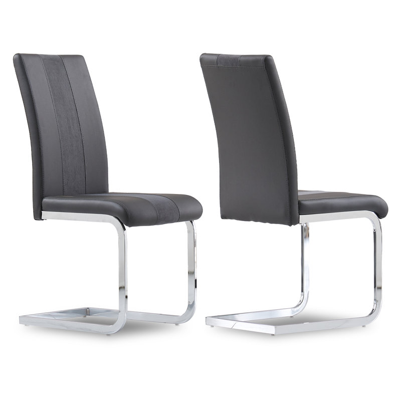 Chaise parsons rembourrée en coton Chobot