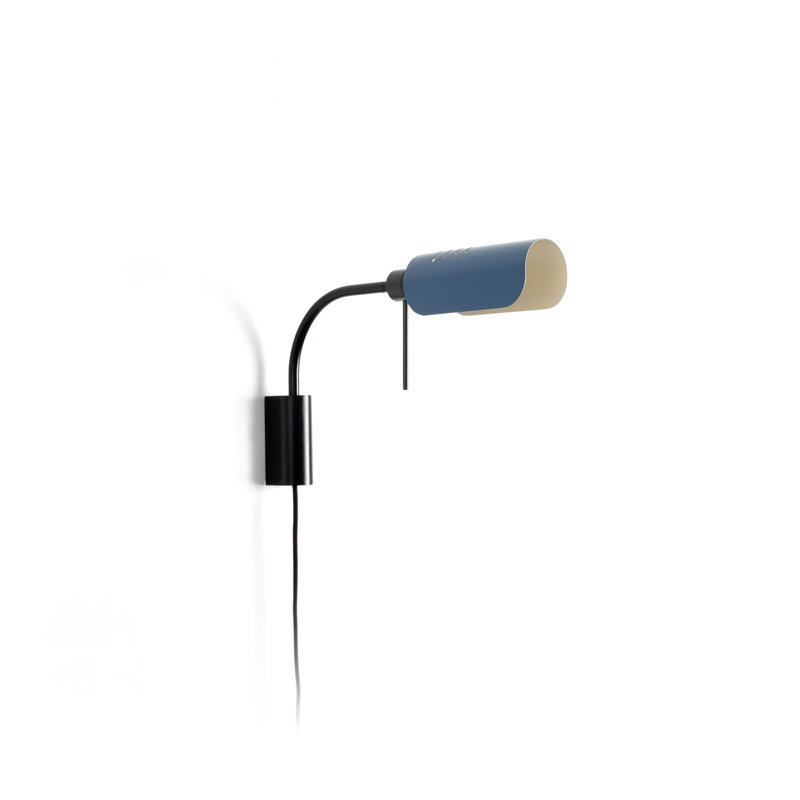 Bras de lampe murale Martinica, Bleu, H 13 po x l 3,4 po x P 34 po