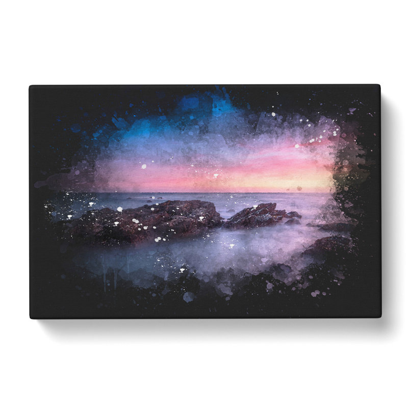Sunset In Malaga Spain - Wrapped Canvas Print, 35cm H x 50cm W x 3cm D