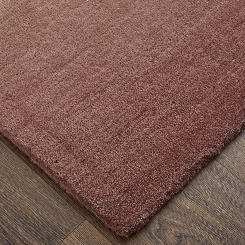 Katya Hand Knotted Wool Ombre Area Rug in Pink, Rectangle 5' x 8'