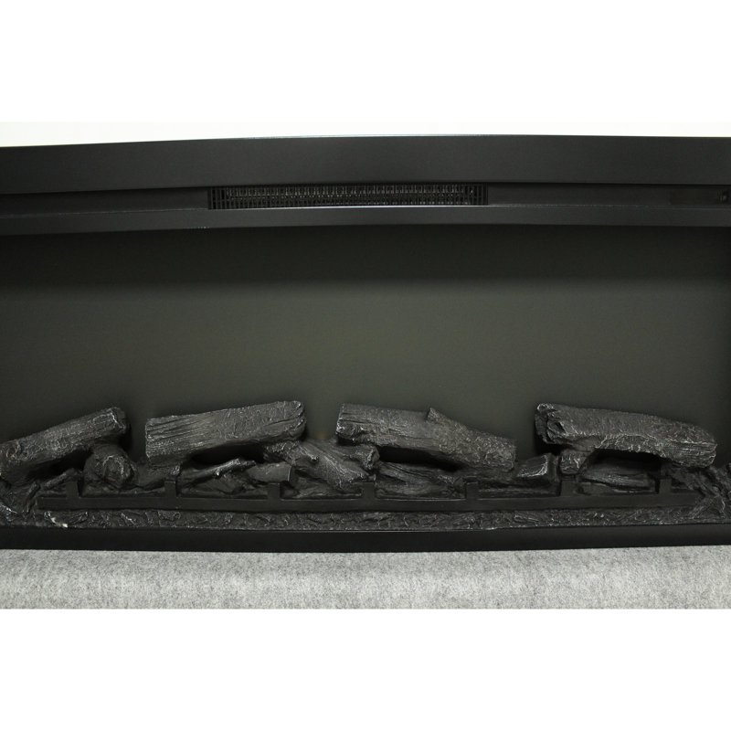 Foyer électrique 44 pouces pour encastré au mur, télécommande, flamme, chauffage 1400W, 5000 / H, 50000 heures de chauffage à DEL avec source de chaleur 44 ", chaleur, 11 réglages de température, économie d'énergie