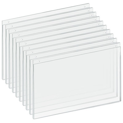 Cadre suspendu transparent en acrylique 14 po de largeur x 8,5 po de hauteur - horizontal / paysage, paquet de 10
