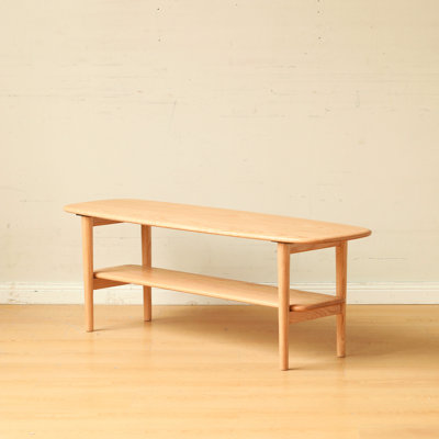 Center Table Low Table 100% Solid Wood Top Plate Desk Coffee Table Width 120 X Depth 40 X Height 42 Cm Study Desk Work From Home Easy To Assemble Natural Wood With Storage Shelf Natural Writing Desk