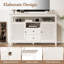 Buffet de rangement - armoire de 52,8 po avec armoire au design innovant, tablettes décoratives avec buffet de cuisine