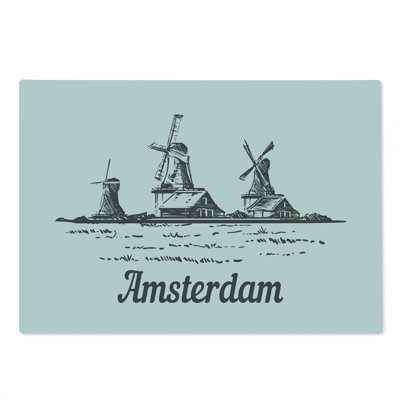 East Urban Home Glass Amsterdam Cutting Board