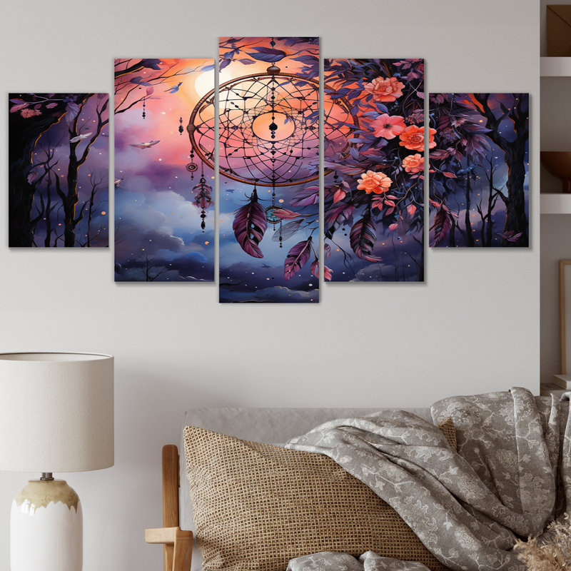 Ensemble de salon Dreamcatcher Dreams Interceptor I - Art mural en métal spirituel