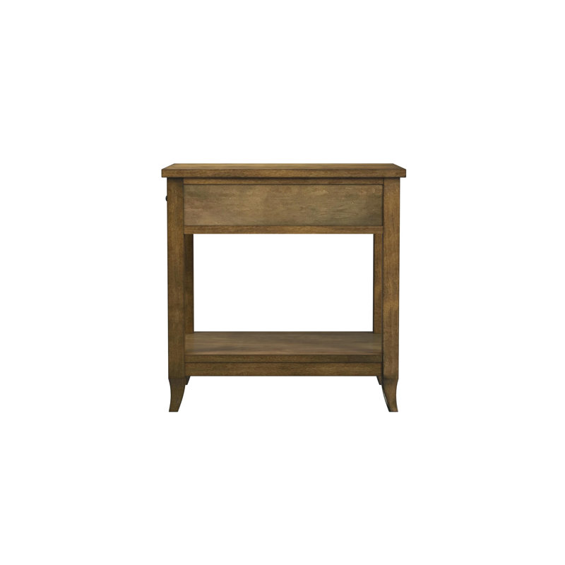 Table de bout rectangulaire en bois d'amande Eufemia