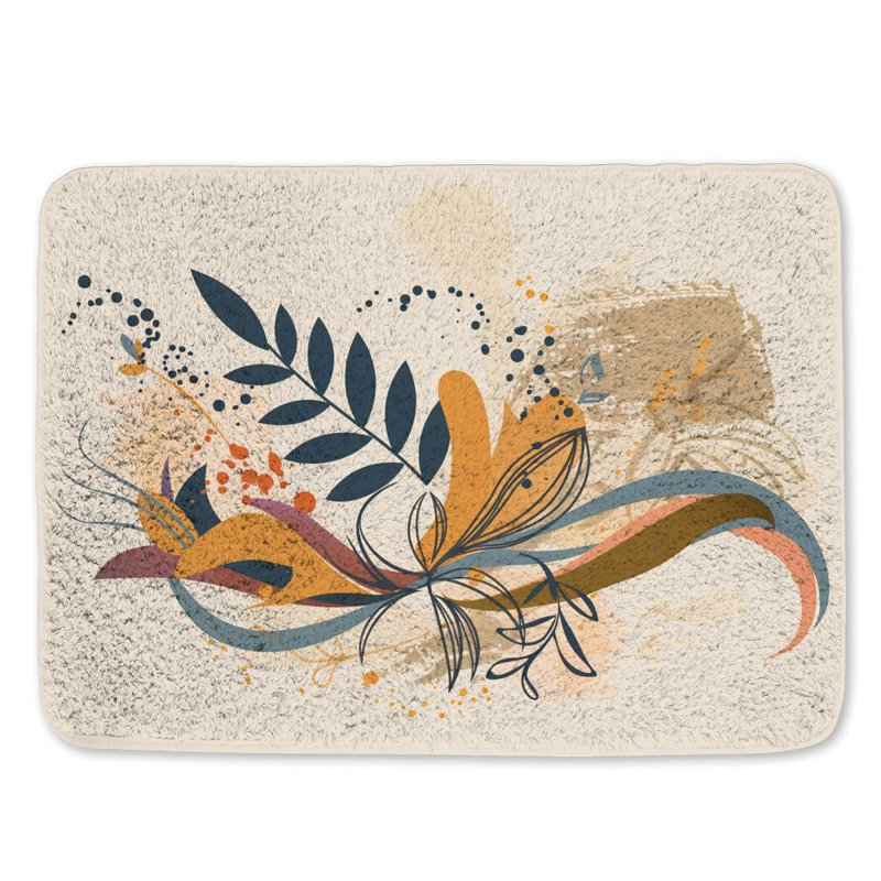Dequez Microfiber / Microsuede Non-Slip Bath Mat, 17"W x 24"L
