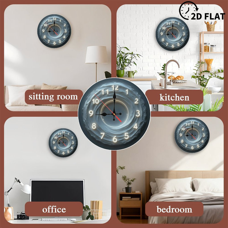 Horloge galaxie colorée