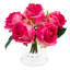 Real Touch Roses Arrangement In Glass Vase-58842513