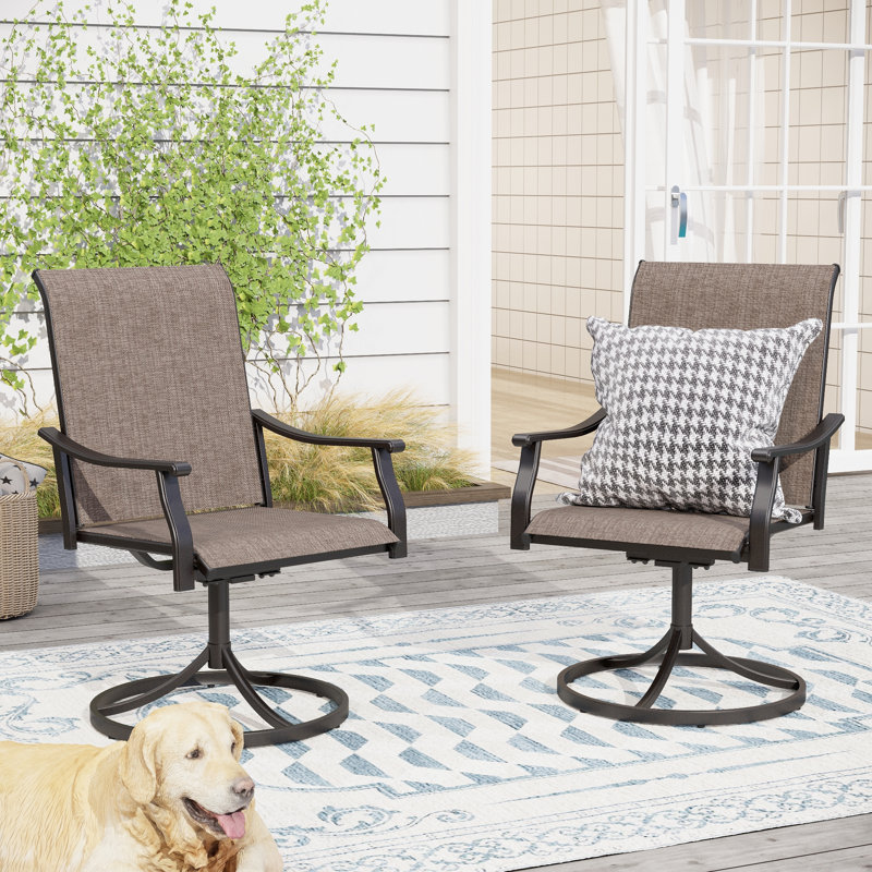 Swivel Patio Dining Armchair