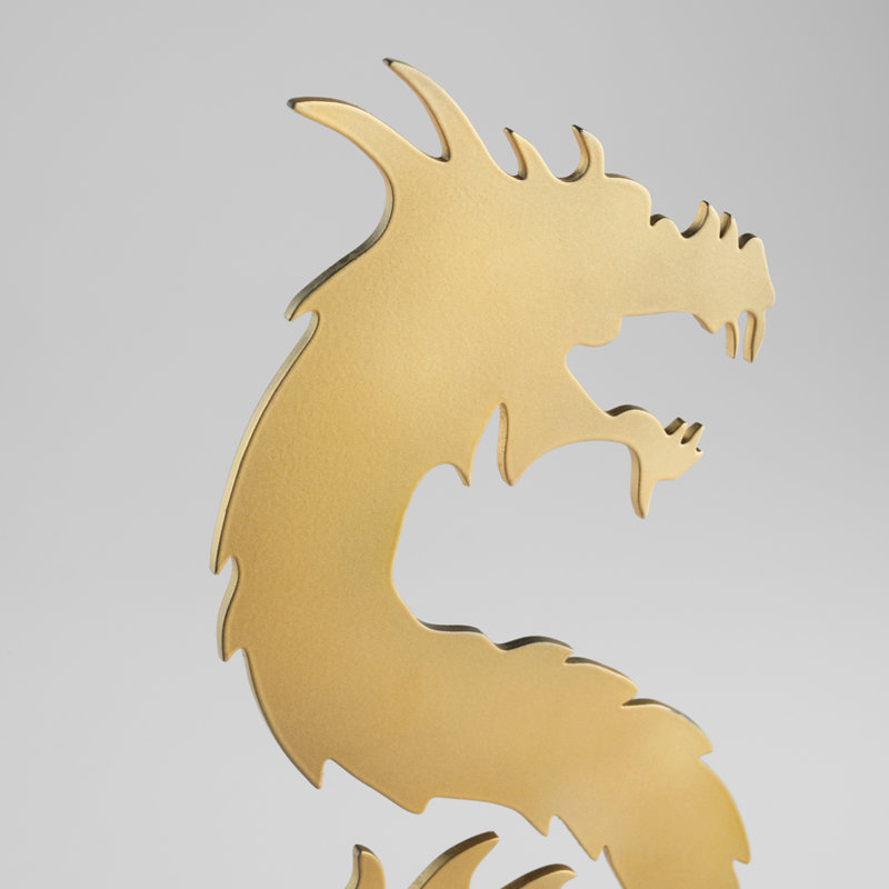 Haku 21" H Handmade Animals Figurine / Sculpture, Gold