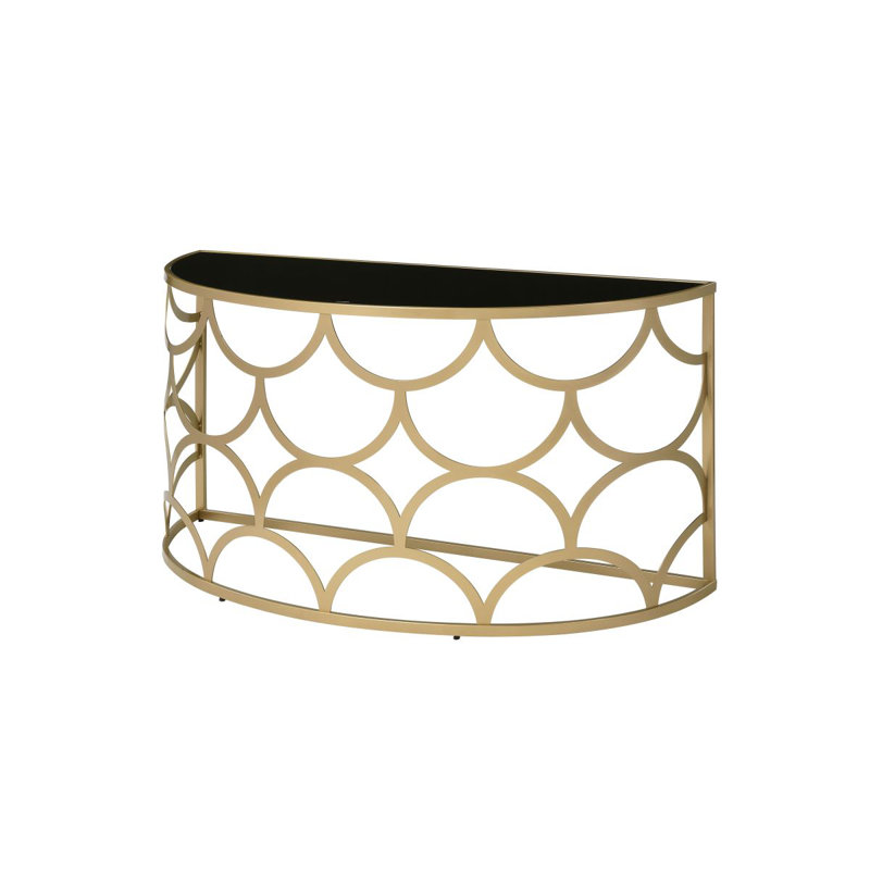 Altus Gold Finish Console Table