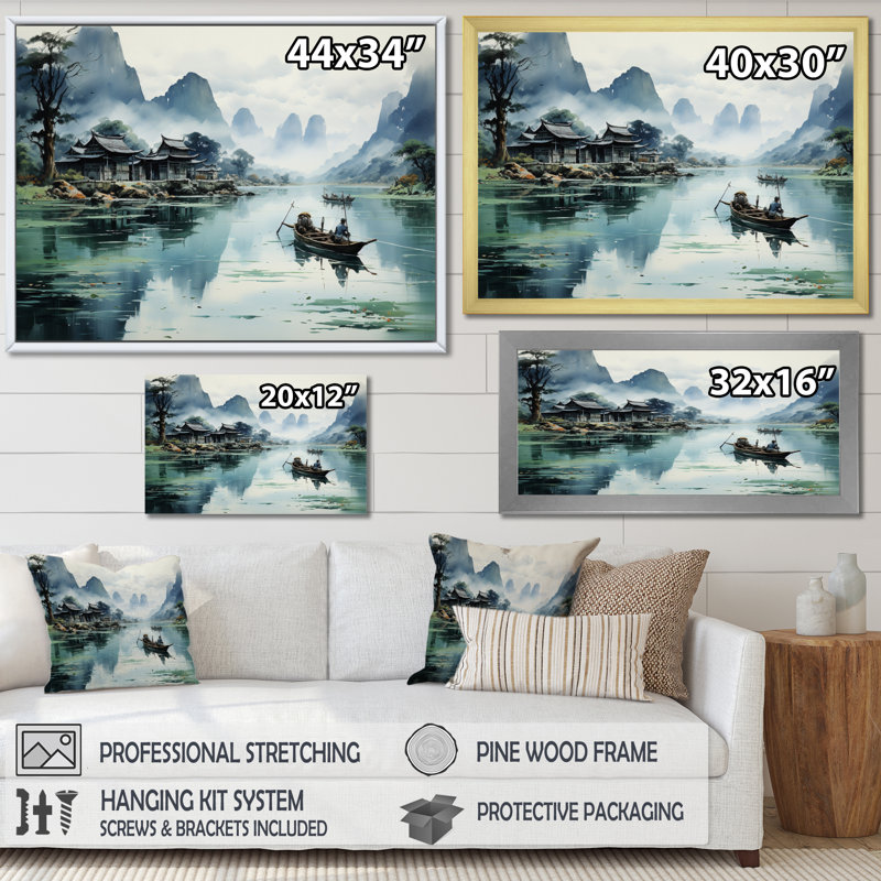 «Vietnam Misty Mountains II», reproduction sur toile, H 16 po x l 32 po x P 1 po, Toile tendue