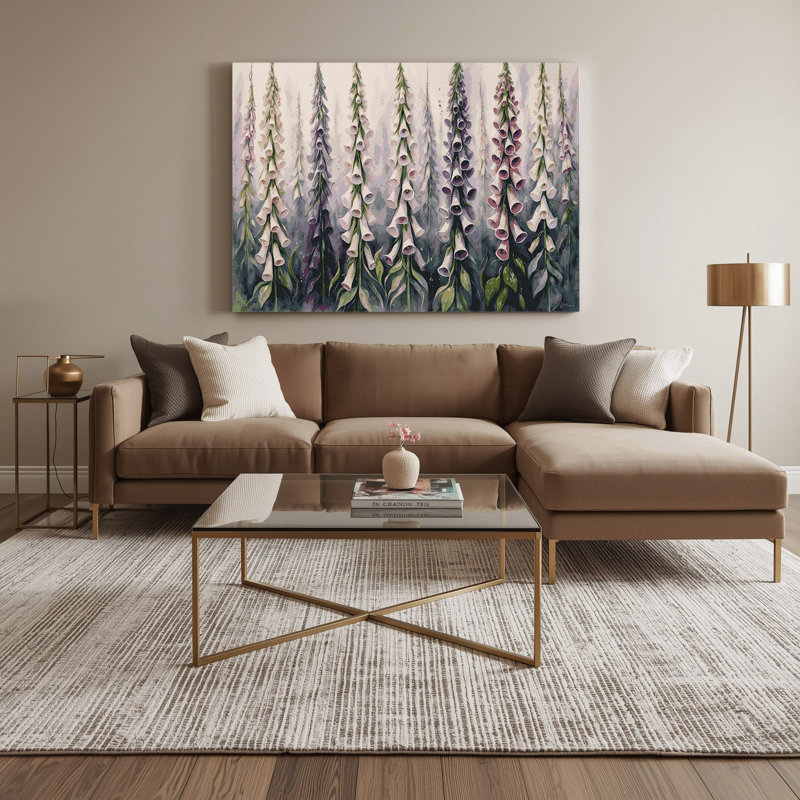 Art mural sur toile Botanical Foxglove, H 16 po x l 20 po
