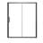 Single Sliding Opening Shower Door 56-60"W X 72"H Semi-Frameless Design Design Shower Glass Panel, 1/4" (6Mm) Clear Tempered Glass, Transparent Safety Film
