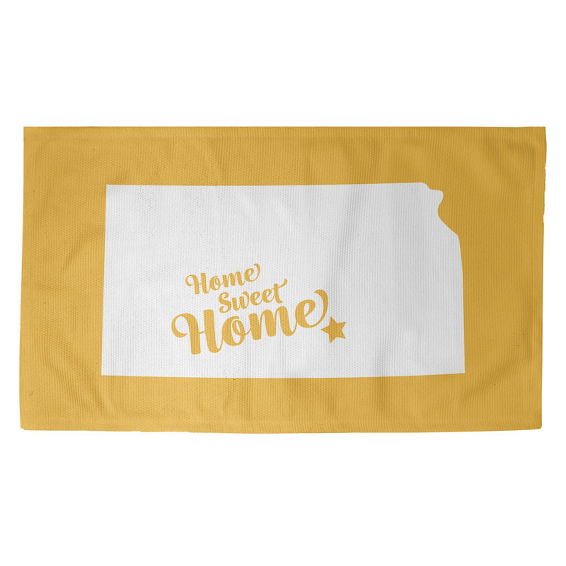 Tapis de zone jaune wichita the home, Rectangle 5 pi x 7 pi, Oui