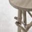 Table d'appoint ronde en bois massif brun