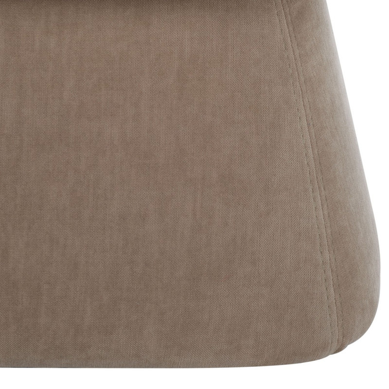 Fauteuil demi-tonneau en polyester 30,7 po Genata, Lin brun clair