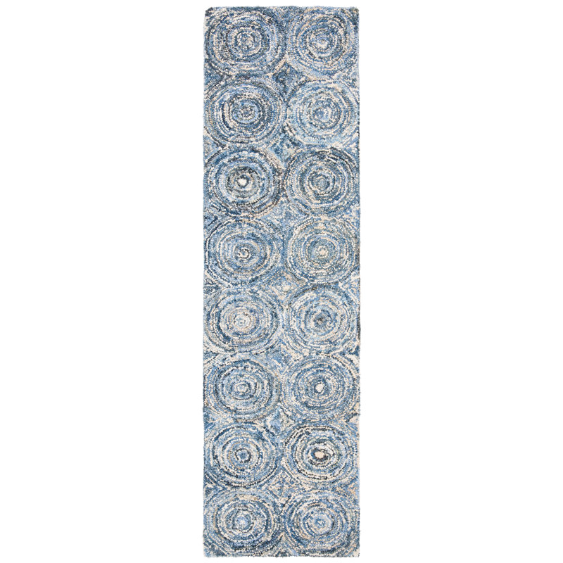 Hideaway Hand Tufted Cotton Geometric Rug, Runner 2'3" x 8'