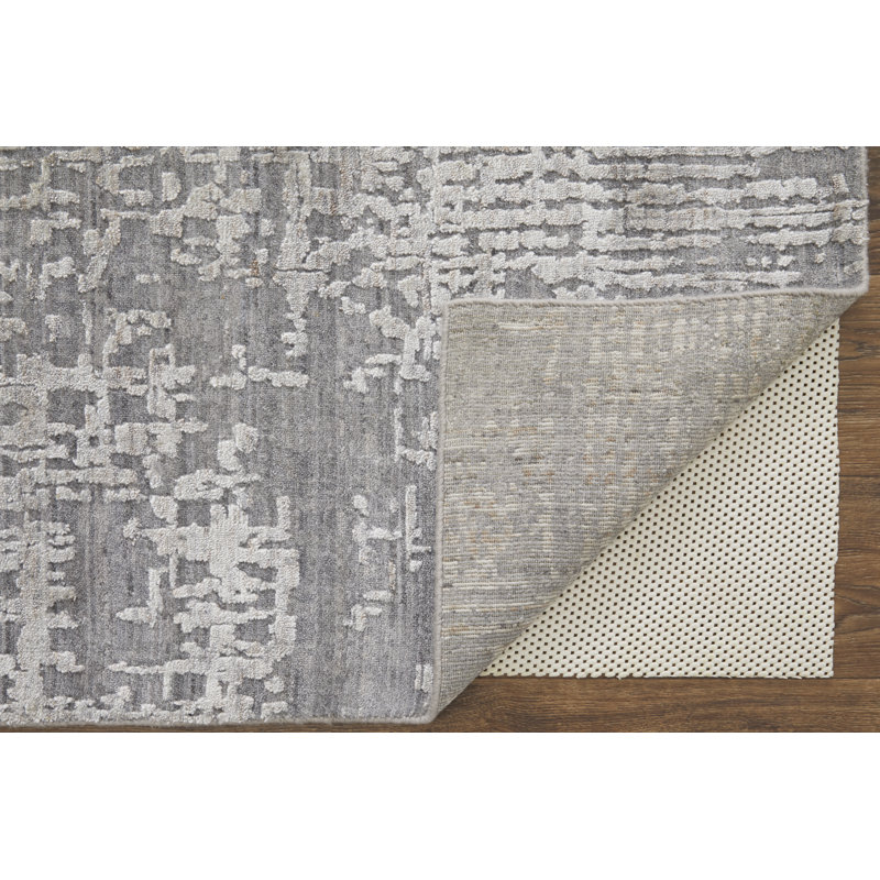 Eastfield Abstract Area Rug in Gray, Rectangle 4' x 6'