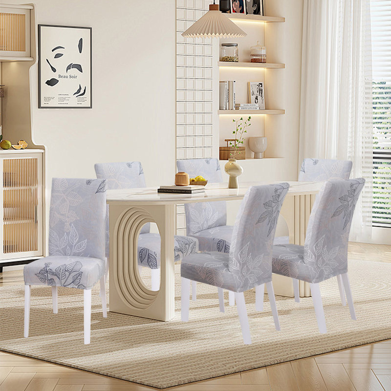 Housses de chaises de salle à manger, housses de chaises extensibles, housse de chaise amovible, lavable et protectrice, ensemble de 6