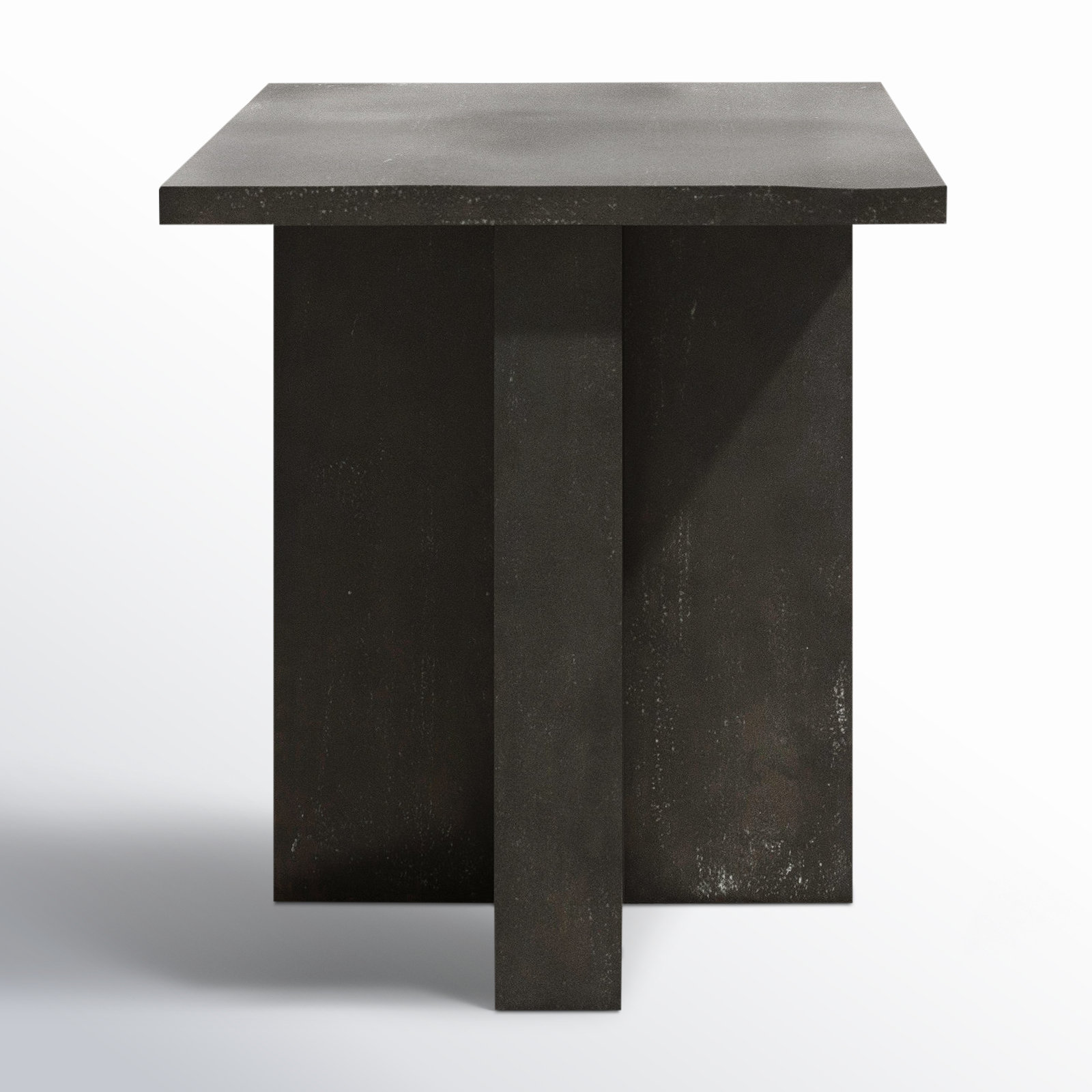 Dev 19.75'' Metal Outdoor Side Table, Dark Gray
