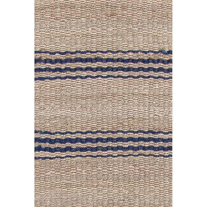 Tapis indigo / beige tissé à la main Jute, Rectangle 8 pi 6 po x 11 pi 6 po